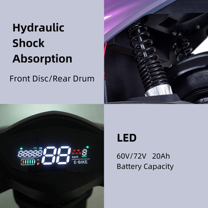 CNY 800w motoçikletë elektrike motoçikletë elektrik