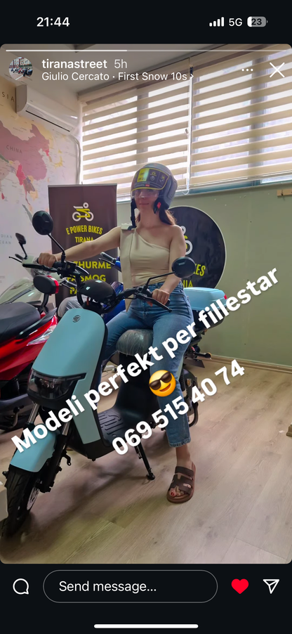 Epower-1000W/42km/h Mjet elektrik me dy rrota, nuk kërkon regjistrim
